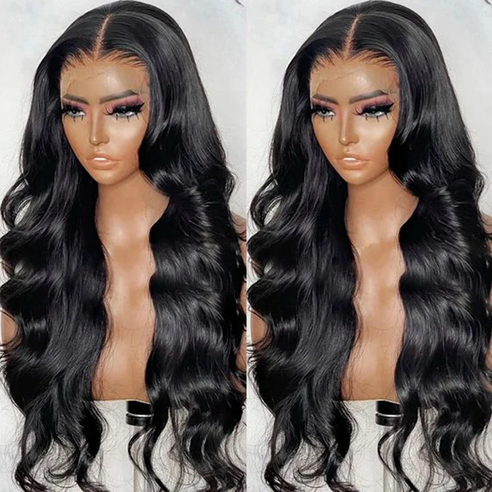 Body wave transparent t lace front 100% human hair wigs (1)