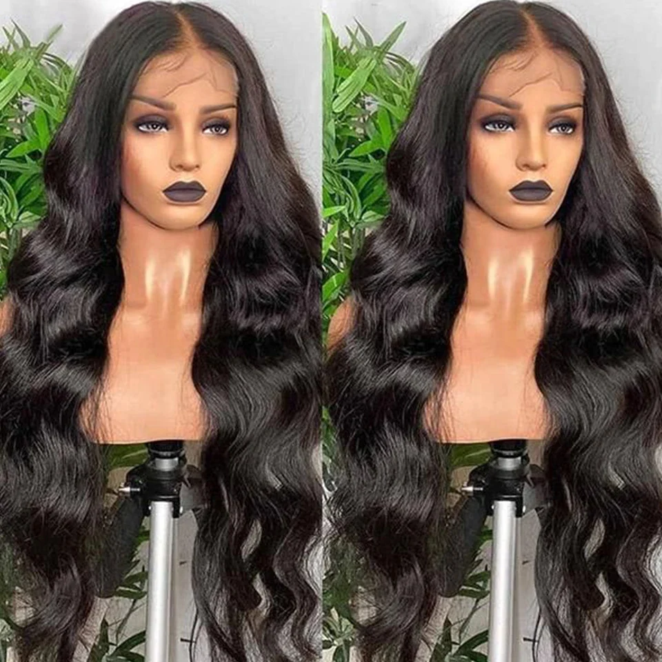 Body wave transparent t lace front 100% human hair wigs (3)