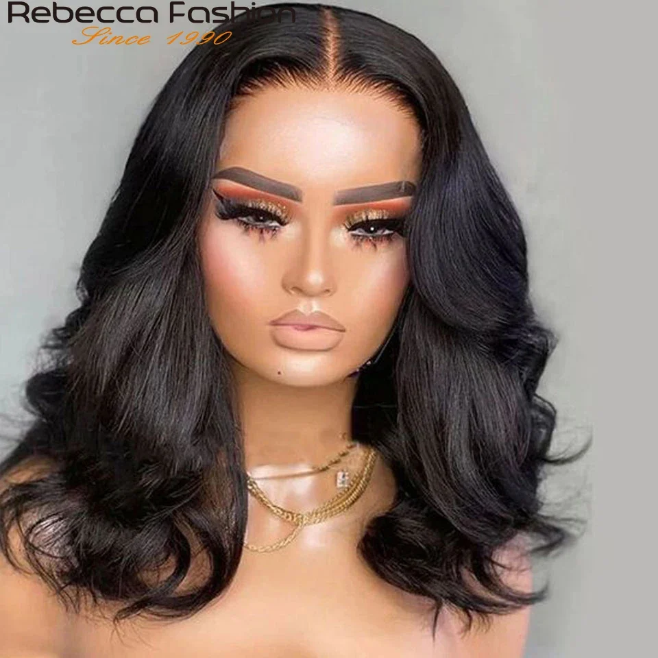 Body wave transparent t lace front 100% human hair wigs (7)