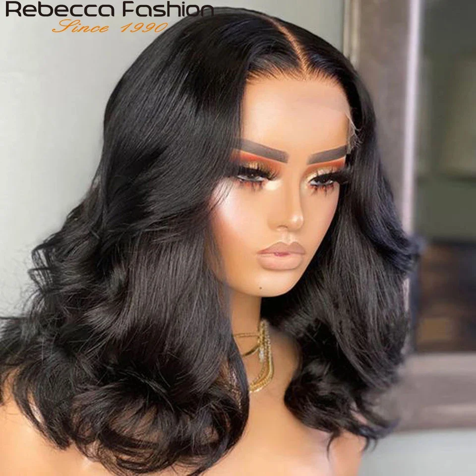 Body wave transparent t lace front 100% human hair wigs (8)