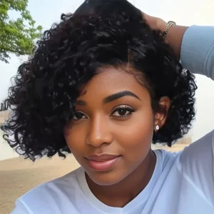 Pixie cut short curly bob deep water wave wigs 100% human hair (3)