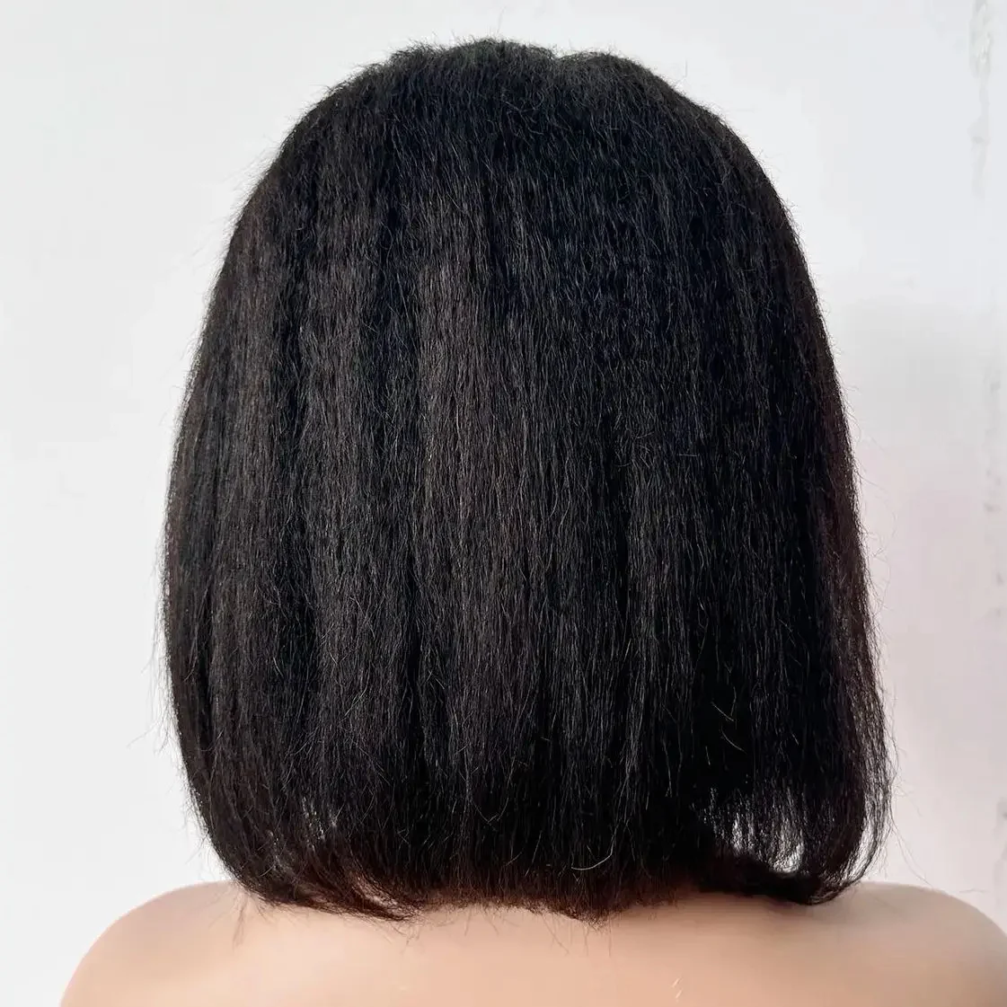 Yaki straight bob lace wig 10 inch burmese human hair kinky straight (2)