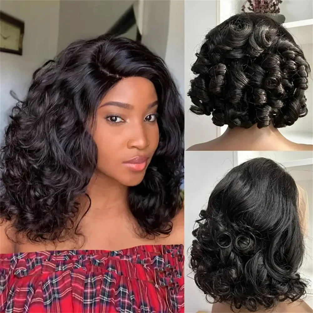Loose Bouncy Wave Short Bob Wigs Raw (3)