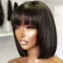 Straight With Bangs Realistic Scalp 12 inches (1)