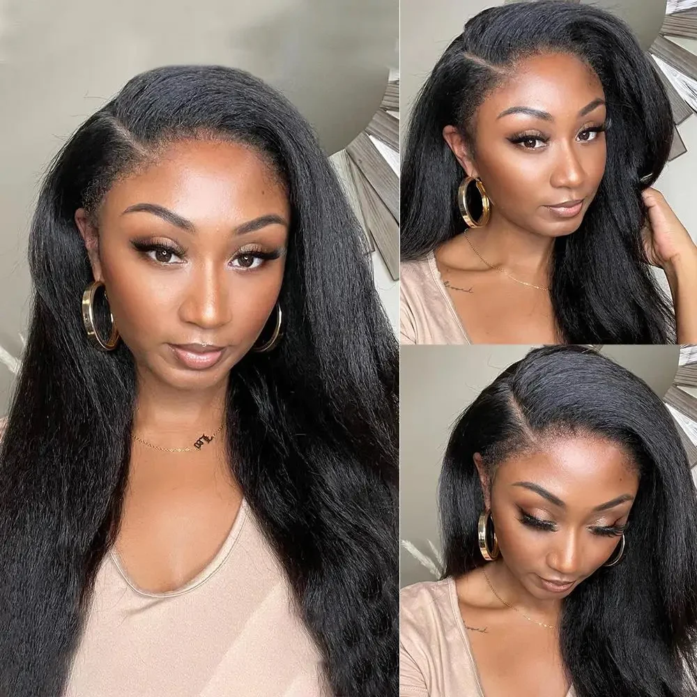 Yaki Kinky with 4c hairline 13×6 HD lace (3)
