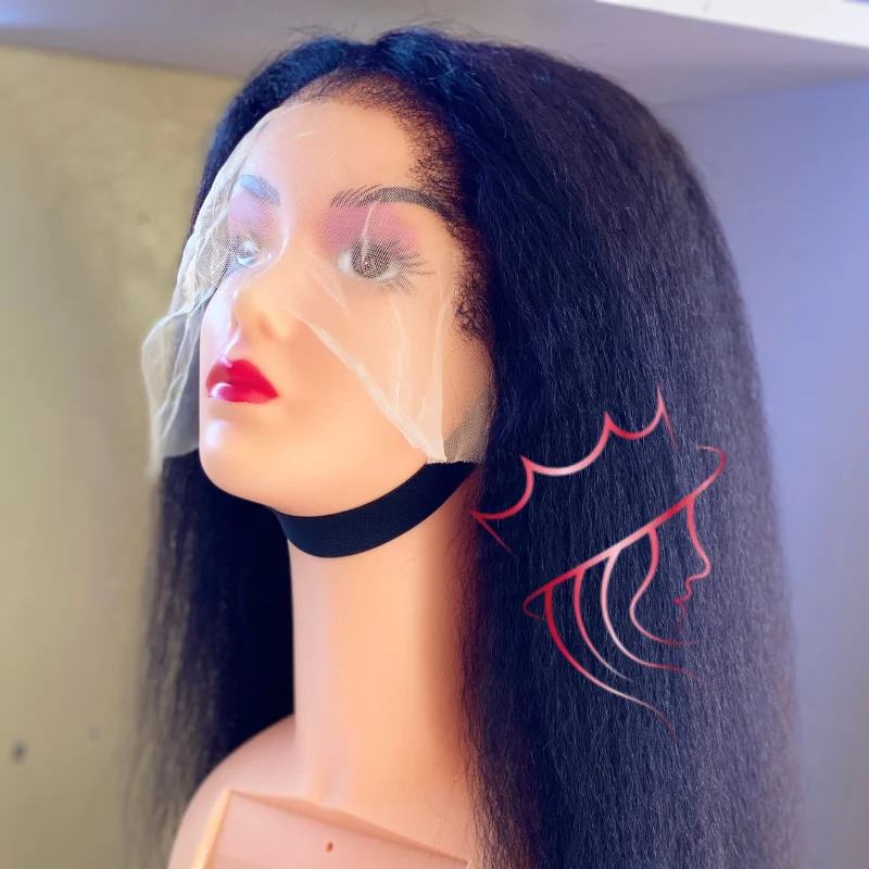 Yaki Kinky with 4c hairline 13×6 HD lace (3)